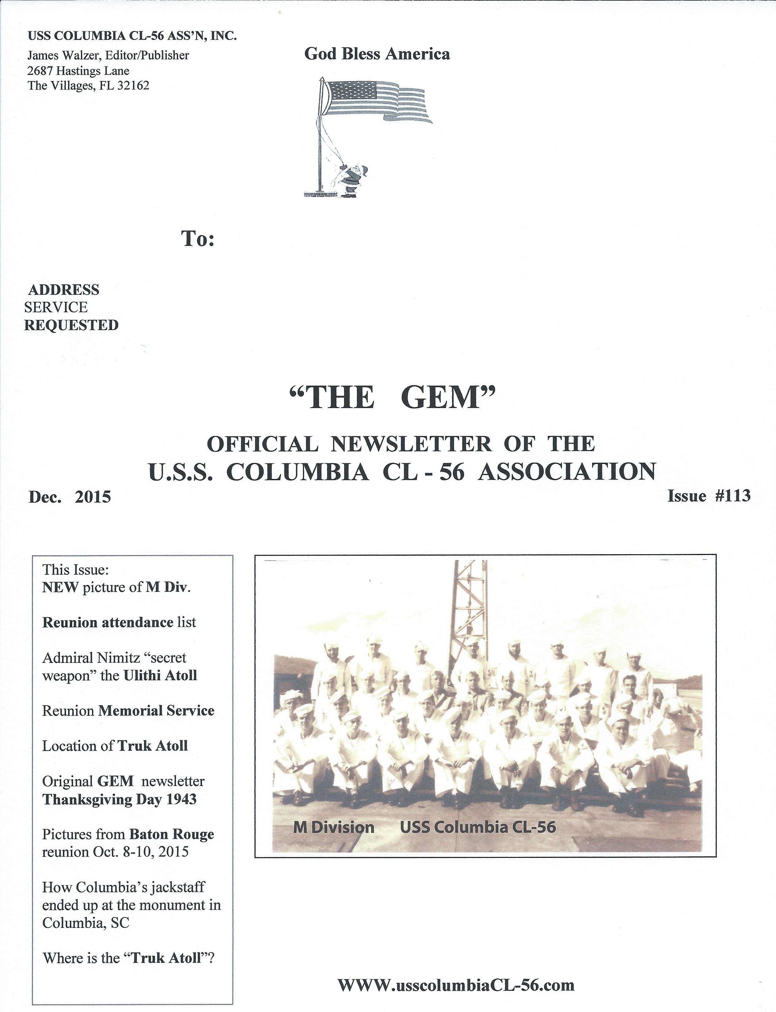 Newsletter Cover Dec. 2015