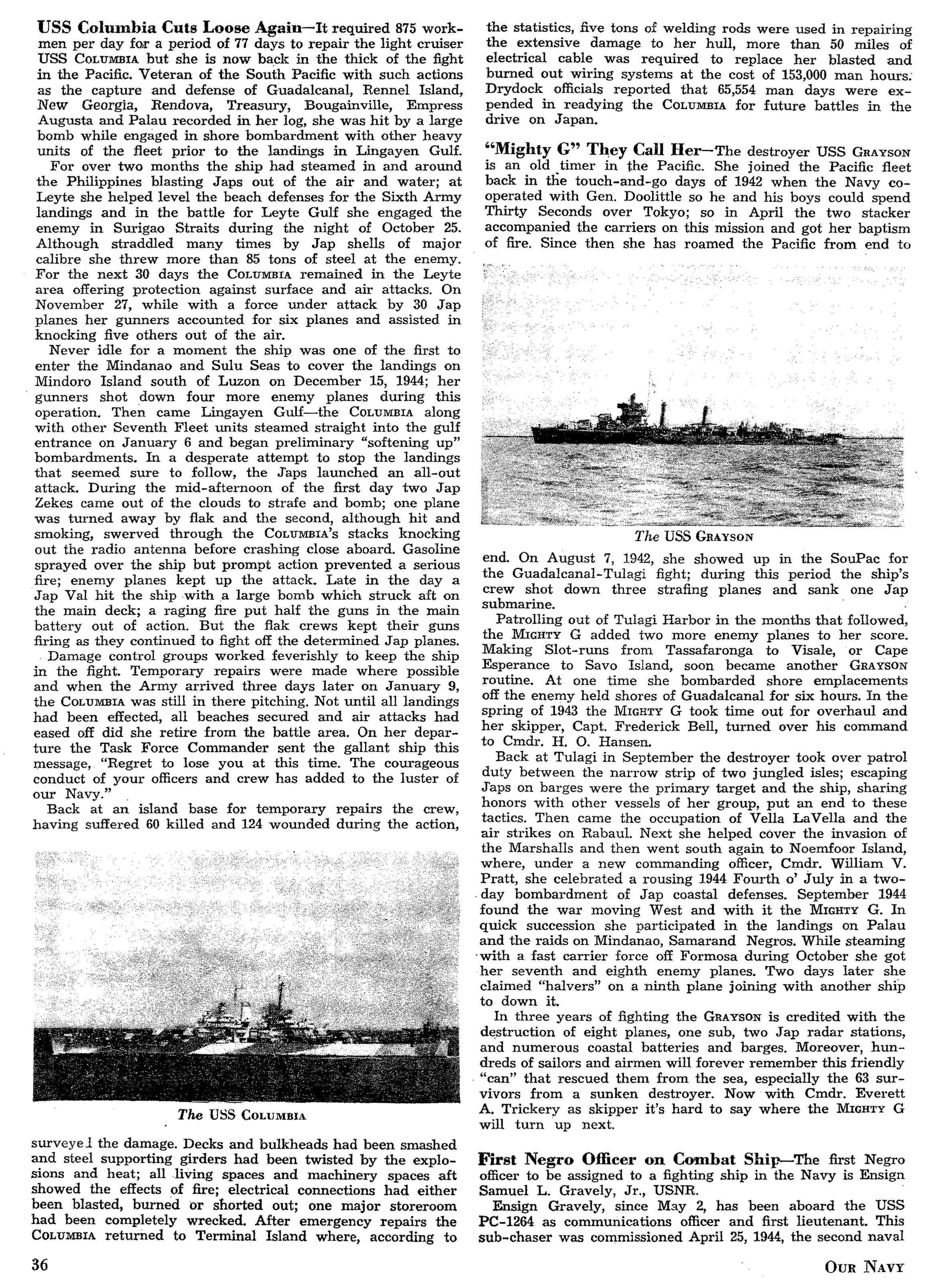 Our Navy magazine page 36
