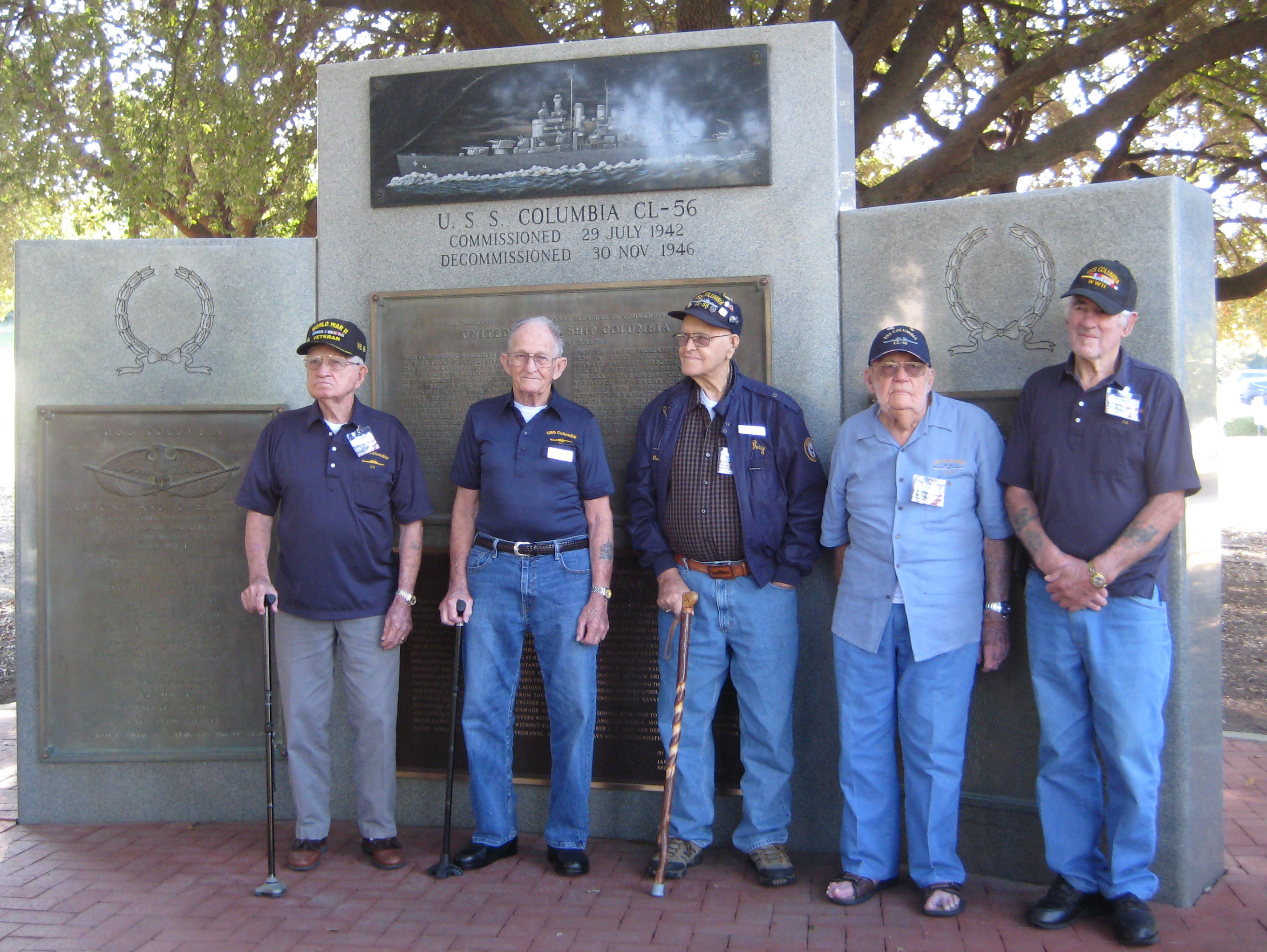 Men at monument 2017 SC