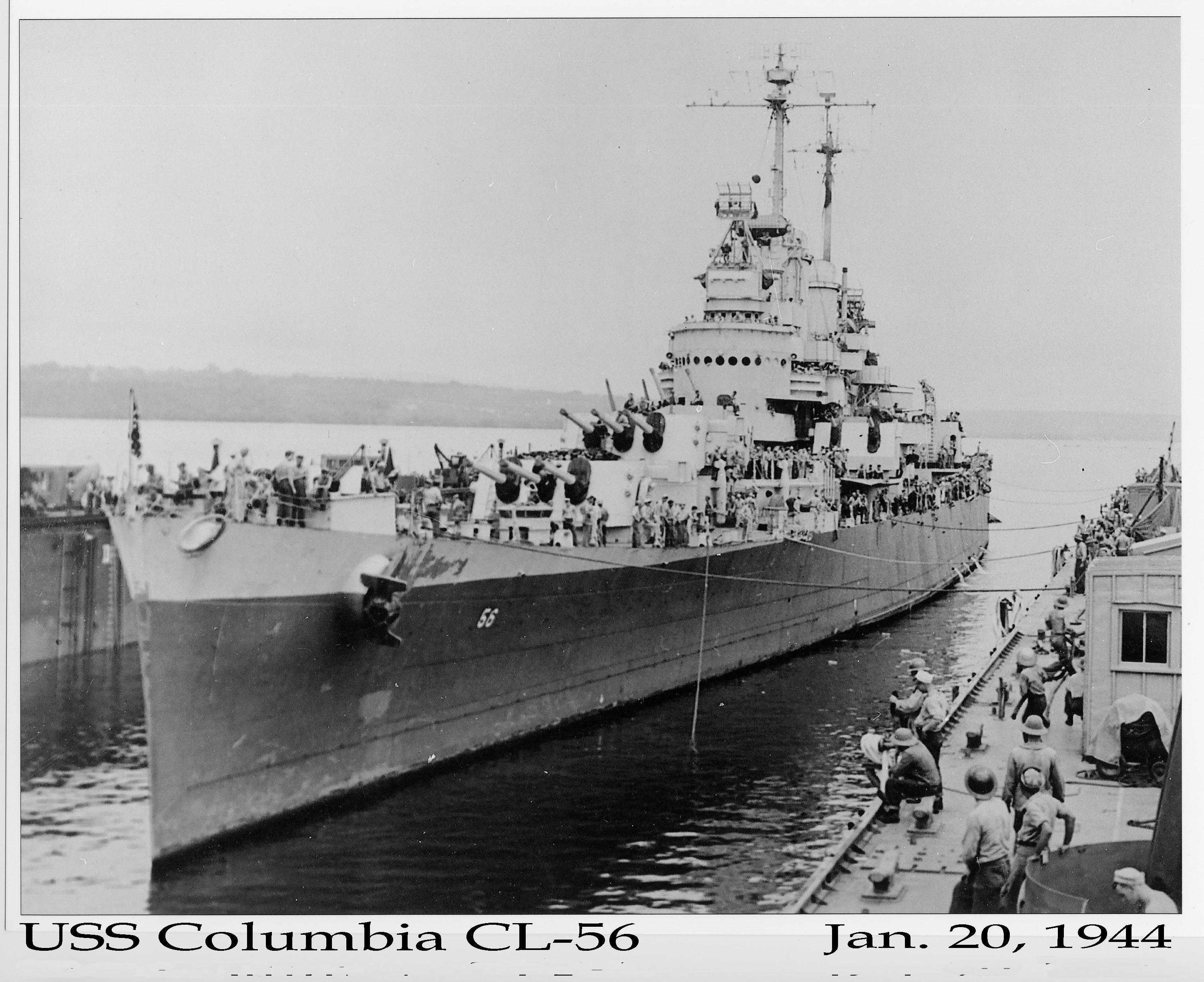 Columbia entering M2436D January 20,1944