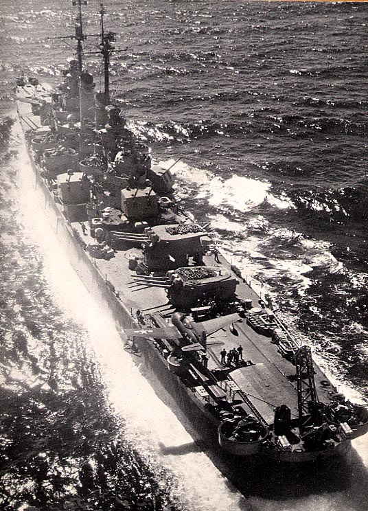 Columbia underway high speed up close