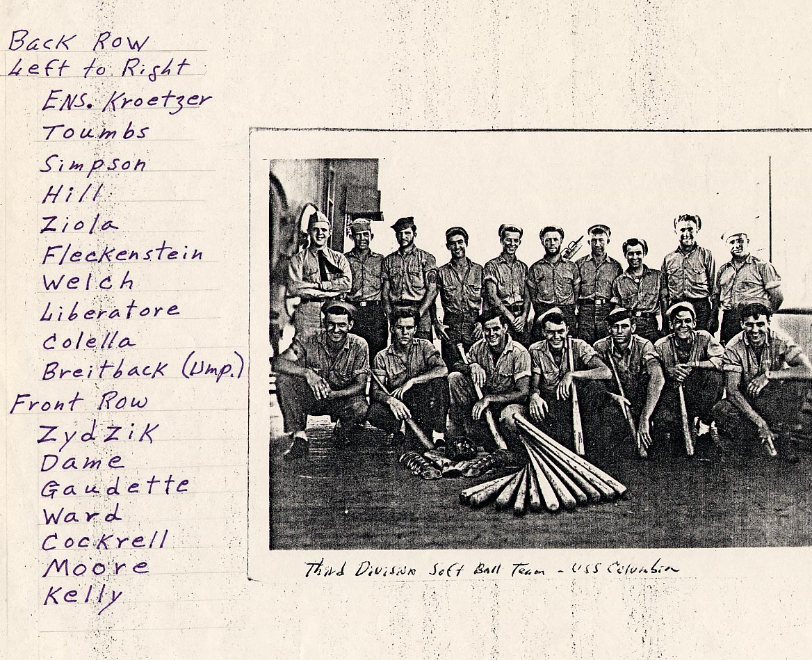 3rd Division softball team