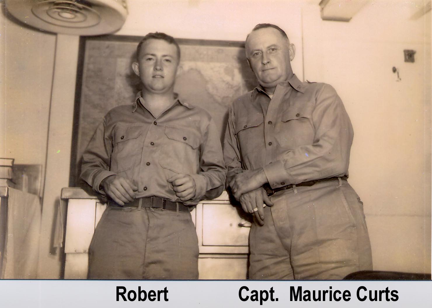 Captain Curts and son Robert 1944